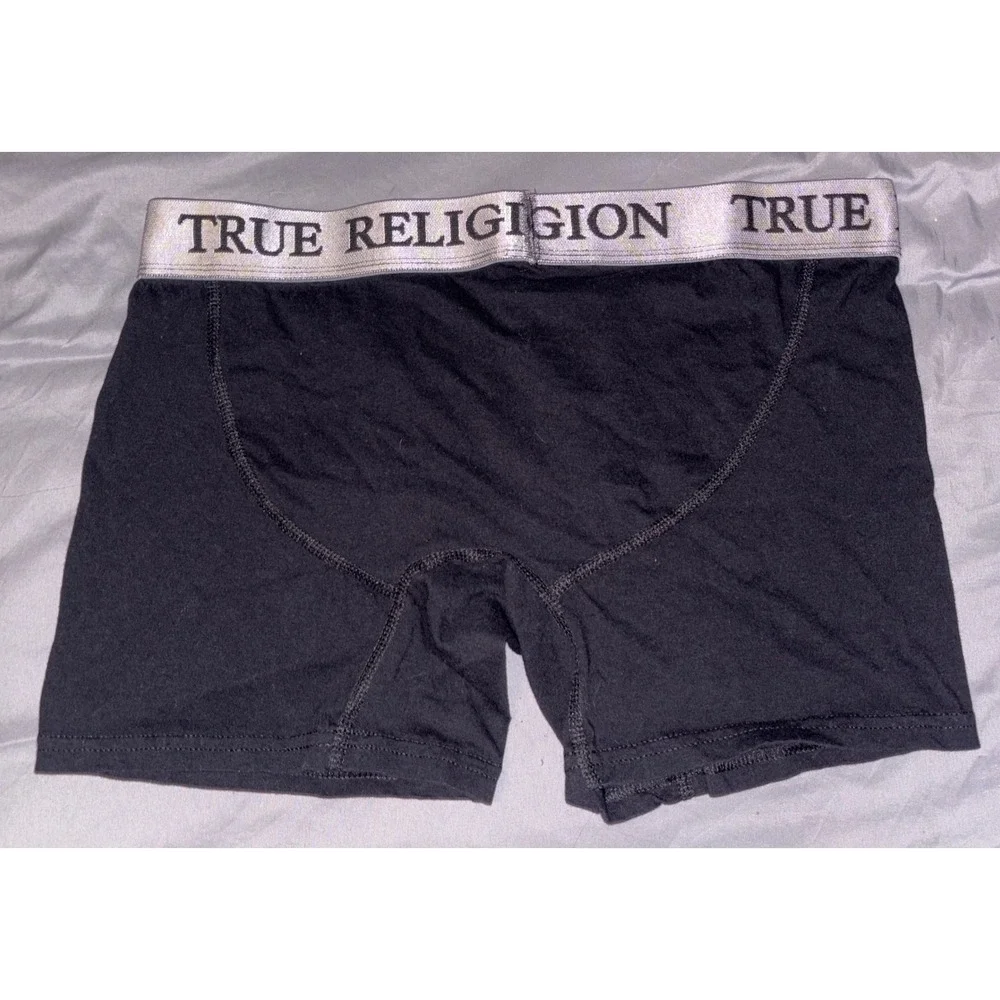 True Religion Men's Black Boxer Briefs,‎ Large